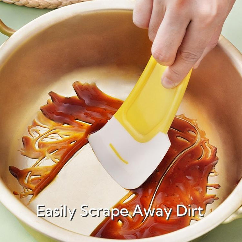 3 Counts Heat Resistant Silicone Scraper,3D Printer Silicone Scraper,Remove Food Rubber Spatula Tools for Cleaning/Mixing/Baking/Cooking,Non Stick Kitchen Scraper for Removing Oil
