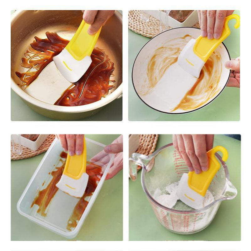 3 Counts Heat Resistant Silicone Scraper,3D Printer Silicone Scraper,Remove Food Rubber Spatula Tools for Cleaning/Mixing/Baking/Cooking，Non Stick Kitchen Scraper for Removing Oil